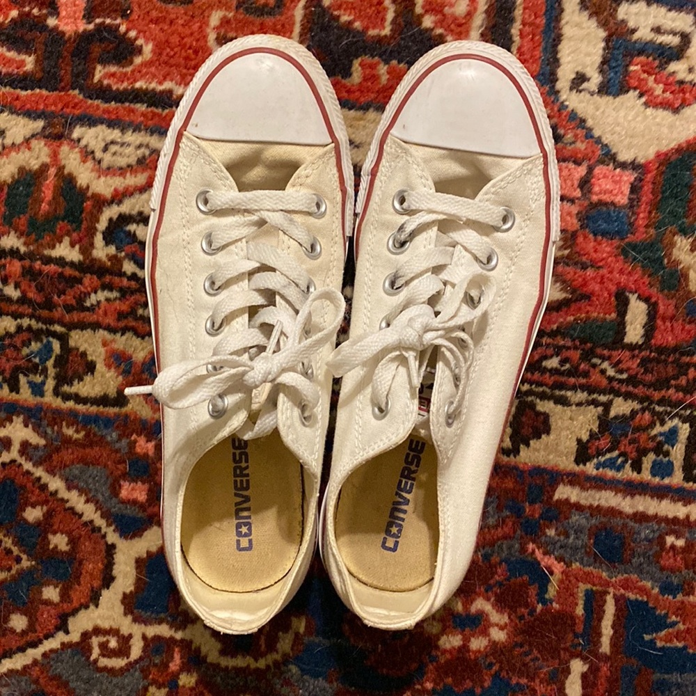 Converse white canvas sneakers